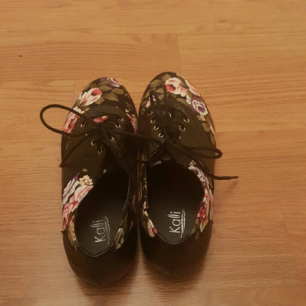Black and Floral Shoes